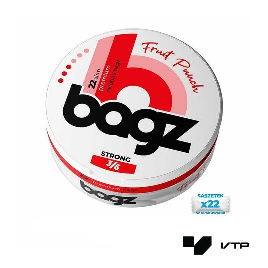 **Woreczki nikotynowe BAGZ STRONG - Fruit Punch 20mg/g -zdjęcie numer 1