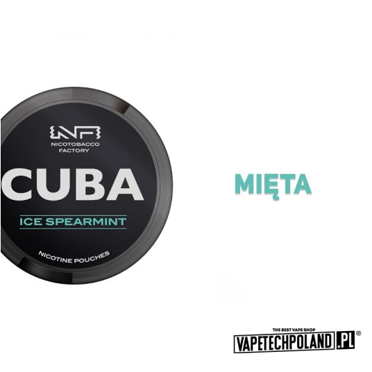 Woreczki nikotynowe - CUBA Black Spearmint 66mg -zdjęcie numer 2