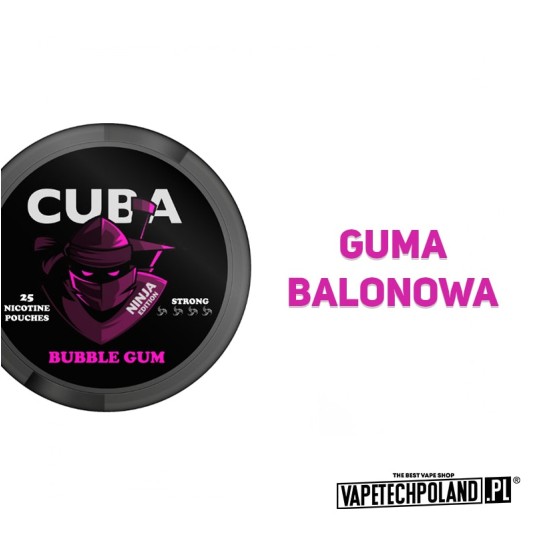 Woreczki nikotynowe - CUBA Ninja Bubble Gum 30mg -zdjęcie numer 2