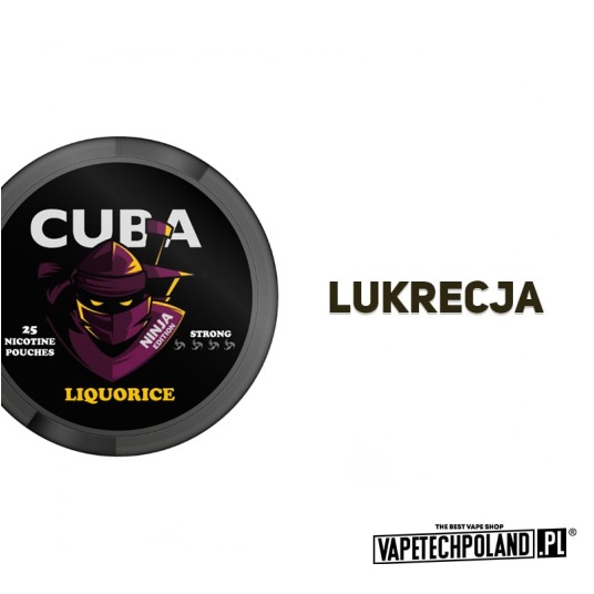 Woreczki nikotynowe - CUBA Ninja Liquorice 30mg -zdjęcie numer 2