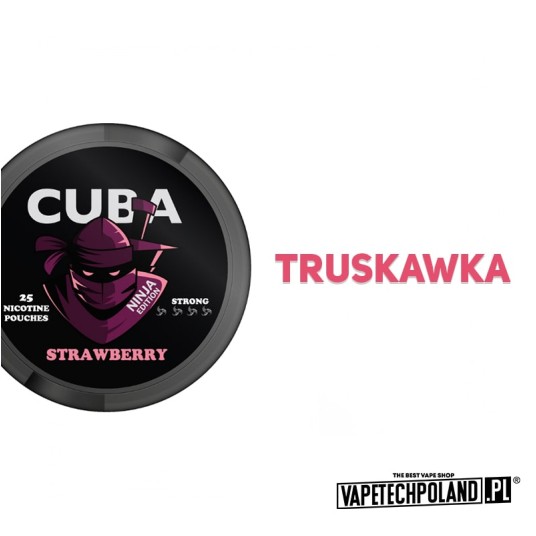 Woreczki nikotynowe - CUBA Ninja Strawberry 30mg -zdjęcie numer 2