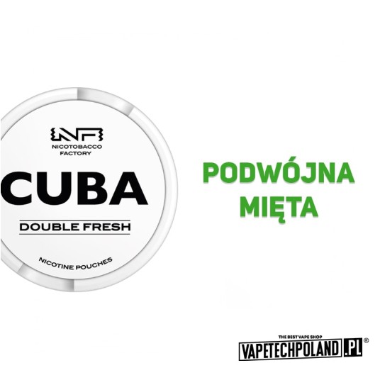 *Woreczki nikotynowe - CUBA White Double Fresh 25m -zdjęcie numer 2