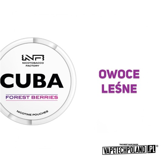 Woreczki nikotynowe - CUBA White Forest Berry 25mg -zdjęcie numer 2