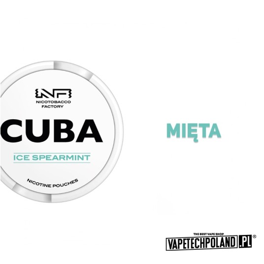 Woreczki nikotynowe - CUBA White Ice Spearmint25mg -zdjęcie numer 2