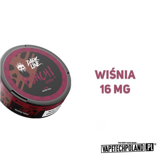 Woreczki nikotynowe Dark Line - Cherry 16mg -zdjęcie numer 2
