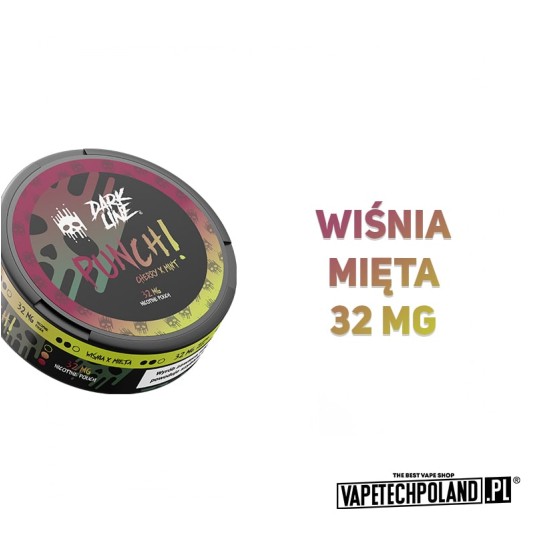Woreczki nikotynowe Dark Line - Cherry Mint 32mg -zdjęcie numer 2