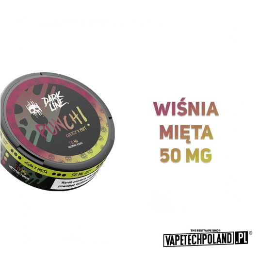Woreczki nikotynowe Dark Line - Cherry Mint 50mg -zdjęcie numer 2