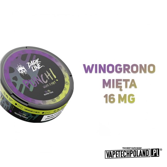 Woreczki nikotynowe Dark Line - Grape Mint 16mg -zdjęcie numer 2