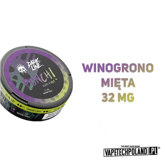 Woreczki nikotynowe Dark Line - Grape Mint 32mg -zdjęcie numer 2