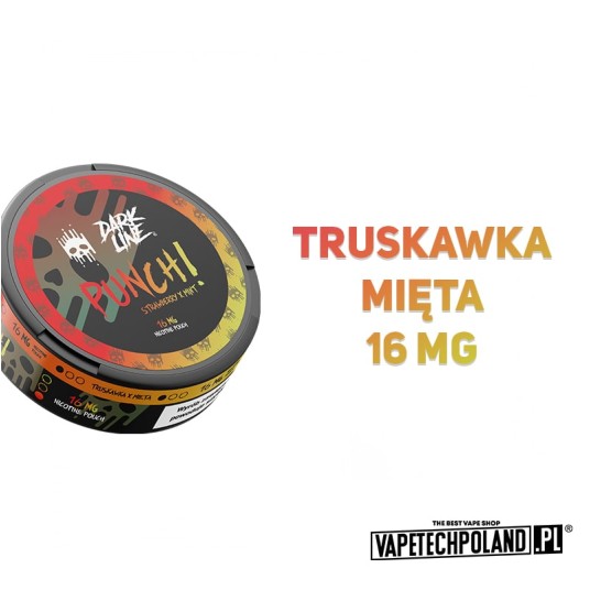 Woreczki nikotynowe Dark Line - Strawber Mint 16mg -zdjęcie numer 2