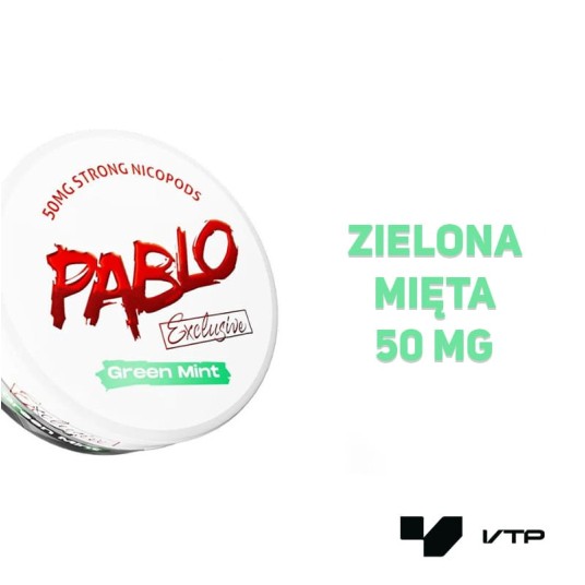 Woreczki nikotynowe - PABLO Exclusive Green Mint -zdjęcie numer 2