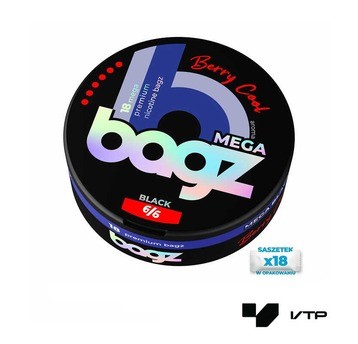 **Woreczki nikotynowe BAGZ BLACK MEGA - Berry Cool 20mg/g